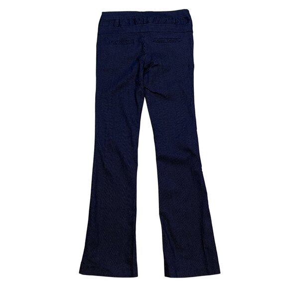 Y2K Rampage Black Pinstripe Flared Womens Pants Size‎ 7 - Picture 2 of 9